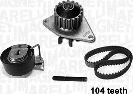 Magneti Marelli 341405310002 - Water Pump & Timing Belt Set autospares.lv