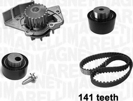 Magneti Marelli 341401900001 - Water Pump & Timing Belt Set autospares.lv