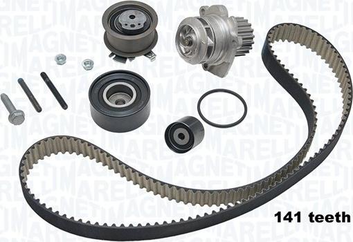 Magneti Marelli 341401450001 - Water Pump & Timing Belt Set autospares.lv