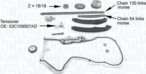 Magneti Marelli 341500001210 - Timing Chain Kit autospares.lv