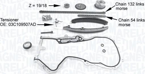 Magneti Marelli 341500001220 - Timing Chain Kit autospares.lv