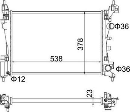 Magneti Marelli 359000391440 - Radiator, engine cooling autospares.lv