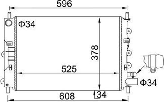 Magneti Marelli 359000391850 - Radiator, engine cooling autospares.lv