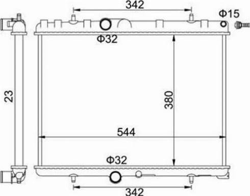 Magneti Marelli 359000391260 - Radiator, engine cooling autospares.lv