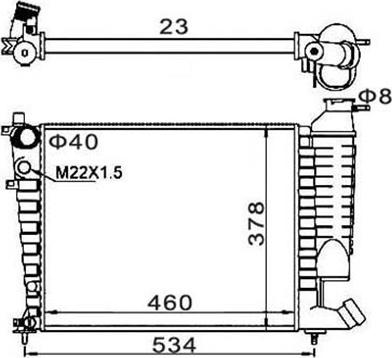 Magneti Marelli 359000300490 - Radiator, engine cooling autospares.lv