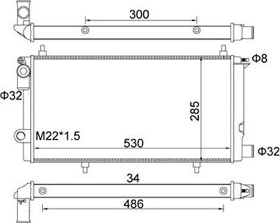 Magneti Marelli 359000300690 - Radiator, engine cooling autospares.lv