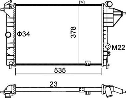 Magneti Marelli 359000300350 - Radiator, engine cooling autospares.lv