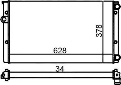 Magneti Marelli 359000300730 - Radiator, engine cooling autospares.lv