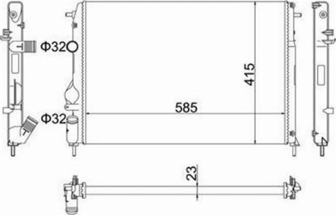 Magneti Marelli 359000301510 - Radiator, engine cooling autospares.lv