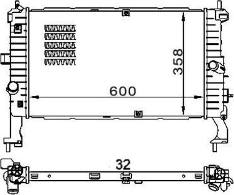 Magneti Marelli 359000301530 - Radiator, engine cooling autospares.lv