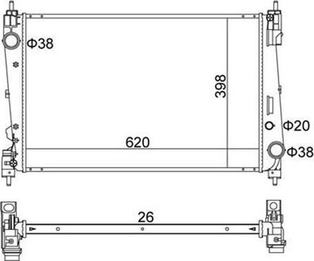 Magneti Marelli 359000301610 - Radiator, engine cooling autospares.lv