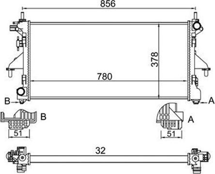 Magneti Marelli 359000301020 - Radiator, engine cooling autospares.lv