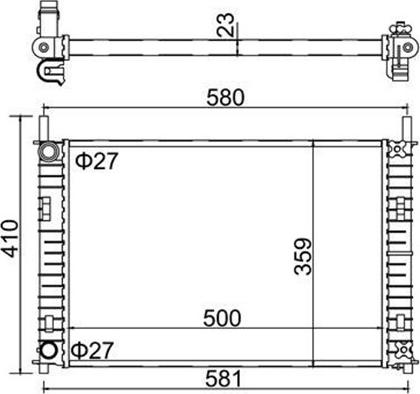 Magneti Marelli 359000301810 - Radiator, engine cooling autospares.lv