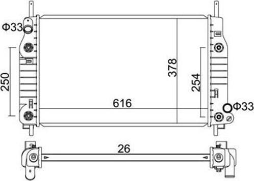 Magneti Marelli 359000301880 - Radiator, engine cooling autospares.lv