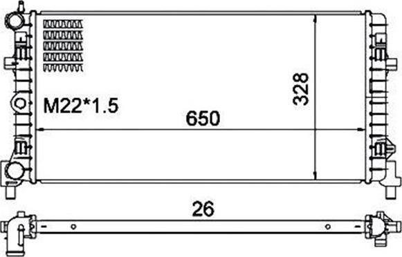 Magneti Marelli 359000301340 - Radiator, engine cooling autospares.lv