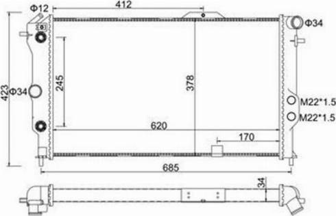 Magneti Marelli 359000301300 - Radiator, engine cooling autospares.lv