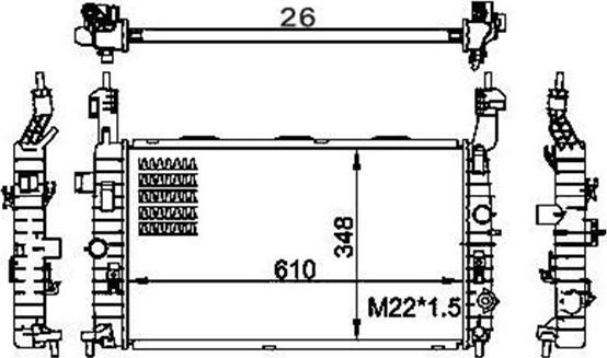 Magneti Marelli 359000301220 - Radiator, engine cooling autospares.lv