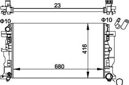 Magneti Marelli 359000391730 - Radiator, engine cooling autospares.lv