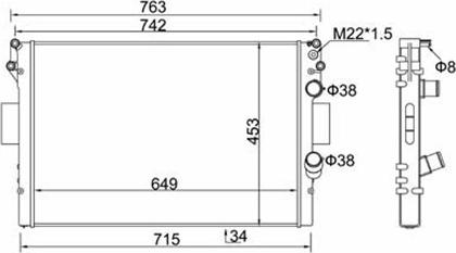 Magneti Marelli 359000302100 - Radiator, engine cooling autospares.lv