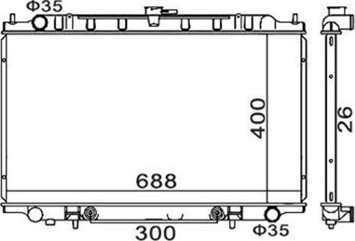 Magneti Marelli 359000320150 - Radiator, engine cooling autospares.lv