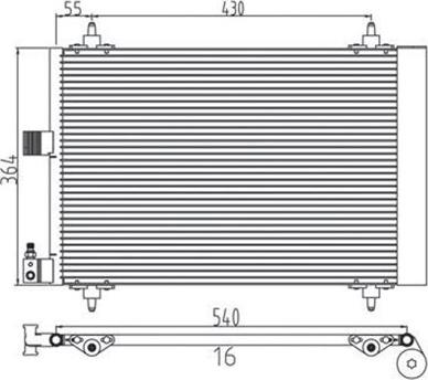 Magneti Marelli 359003220410 - Condenser, air conditioning autospares.lv