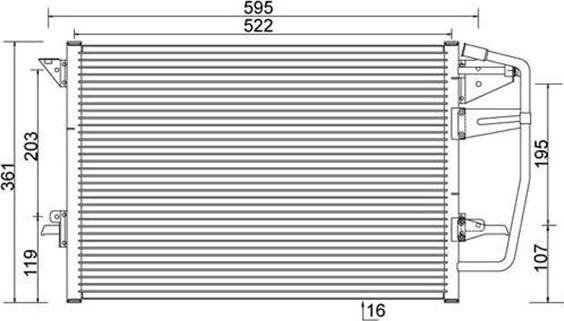 Magneti Marelli 359003220600 - Condenser, air conditioning autospares.lv