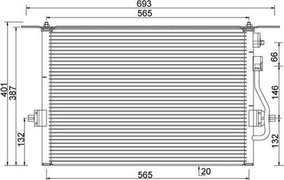 Magneti Marelli 359003220610 - Condenser, air conditioning autospares.lv