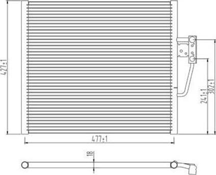 Magneti Marelli 359003220180 - Condenser, air conditioning autospares.lv