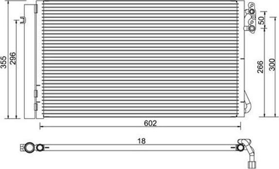 Magneti Marelli 359003220300 - Condenser, air conditioning autospares.lv