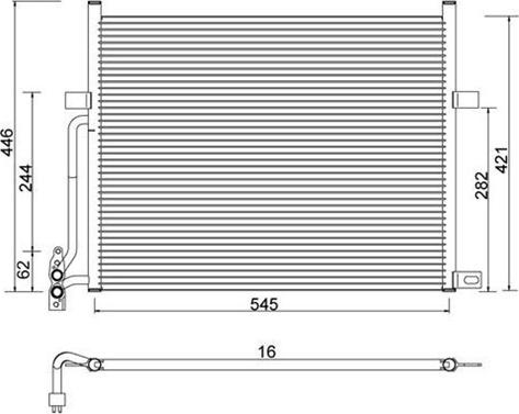 Magneti Marelli 359003220210 - Condenser, air conditioning autospares.lv