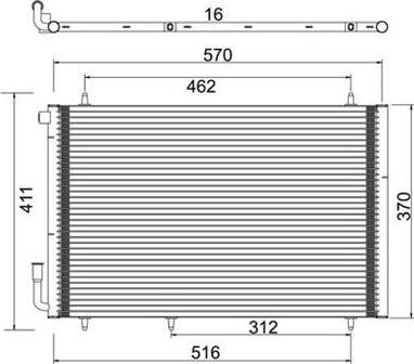 Magneti Marelli 359003221410 - Condenser, air conditioning autospares.lv