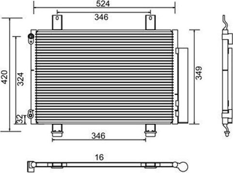 Magneti Marelli 359003221540 - Condenser, air conditioning autospares.lv