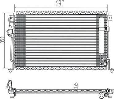 Magneti Marelli 359003221140 - Condenser, air conditioning autospares.lv