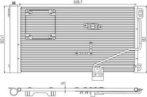 Magneti Marelli 359003221120 - Condenser, air conditioning autospares.lv