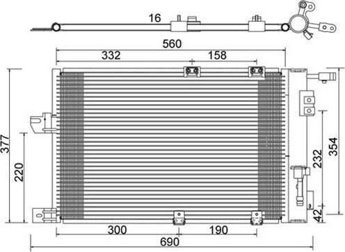 Magneti Marelli 359003221360 - Condenser, air conditioning autospares.lv