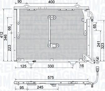 Magneti Marelli 350203945000 - Condenser, air conditioning autospares.lv