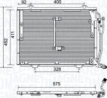 Magneti Marelli 350203948000 - Condenser, air conditioning autospares.lv