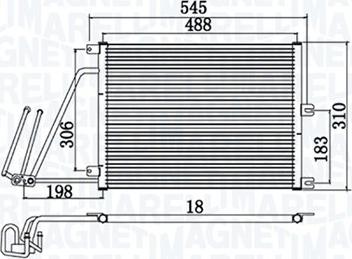 Magneti Marelli 350203950000 - Condenser, air conditioning autospares.lv