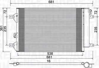 Magneti Marelli 350203910000 - Condenser, air conditioning autospares.lv