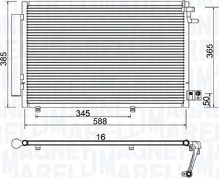 Magneti Marelli 350203930000 - Condenser, air conditioning autospares.lv