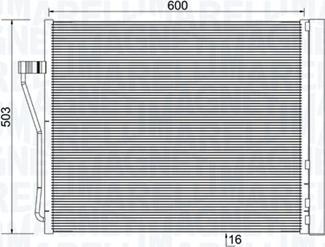 Magneti Marelli 350203929000 - Condenser, air conditioning autospares.lv