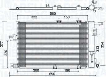 Magneti Marelli 350203927000 - Condenser, air conditioning autospares.lv