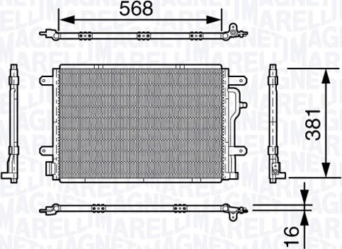 Magneti Marelli 350203640000 - Condenser, air conditioning autospares.lv