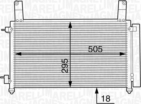 Magneti Marelli 350203604000 - Condenser, air conditioning autospares.lv