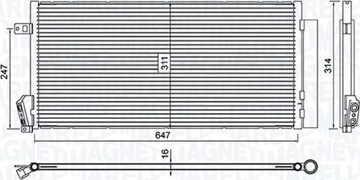 Magneti Marelli 350203619000 - Condenser, air conditioning autospares.lv