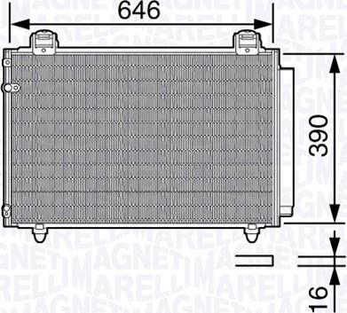 Magneti Marelli 350203686000 - Condenser, air conditioning autospares.lv