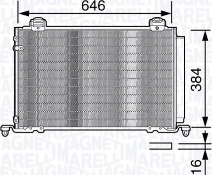 Magneti Marelli 350203688000 - Condenser, air conditioning autospares.lv