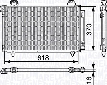 Magneti Marelli 350203679000 - Condenser, air conditioning autospares.lv