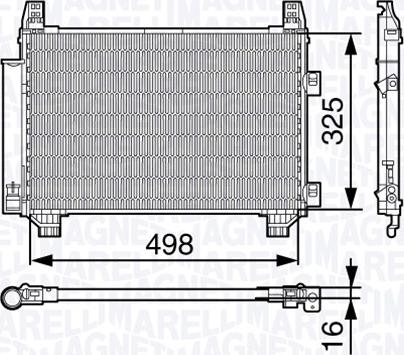 Magneti Marelli 350203674000 - Condenser, air conditioning autospares.lv