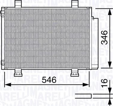 Magneti Marelli 350203672000 - Condenser, air conditioning autospares.lv